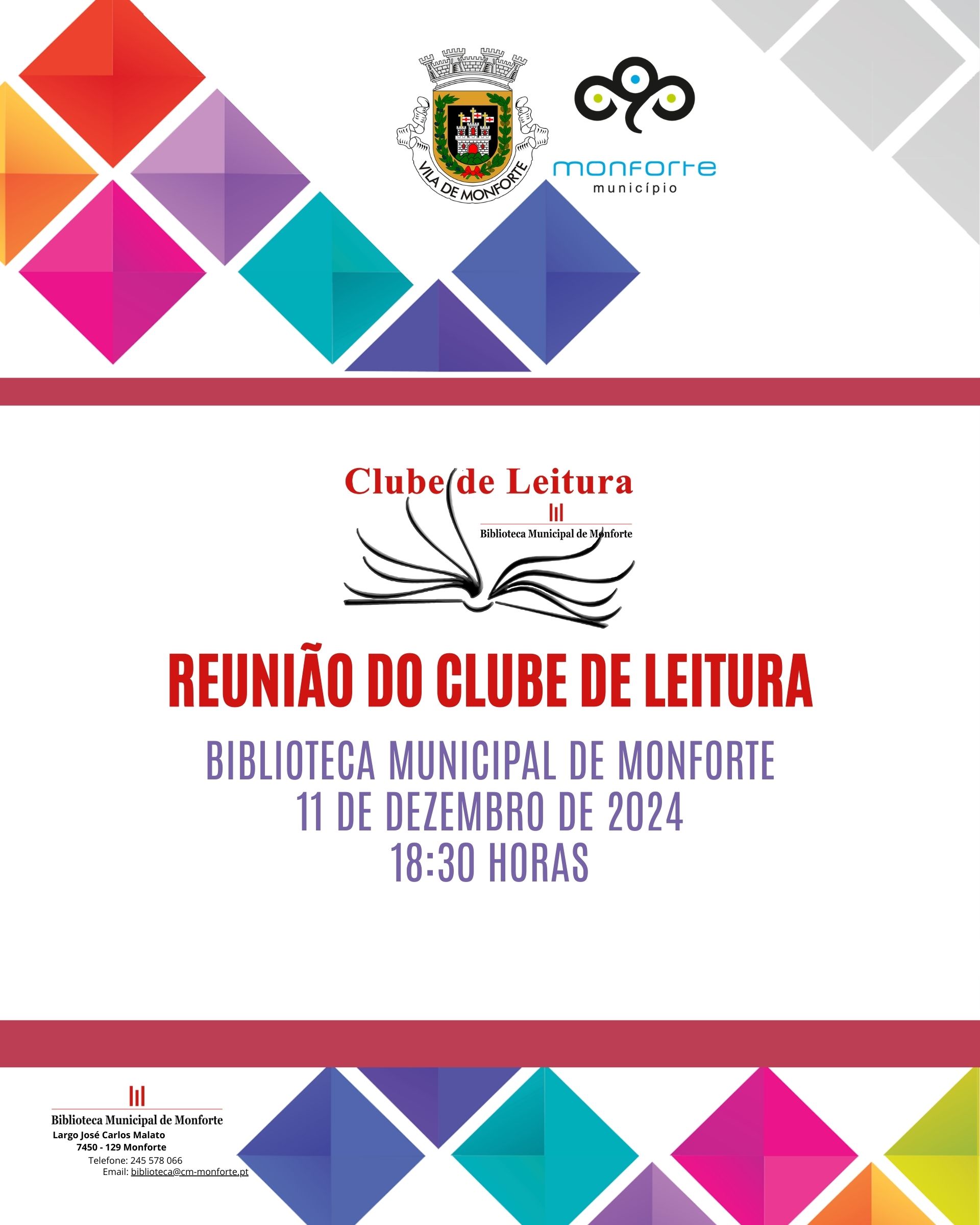 REUNIÃO DO CLUBE DE LEITURA – DEZEMBRO 2024