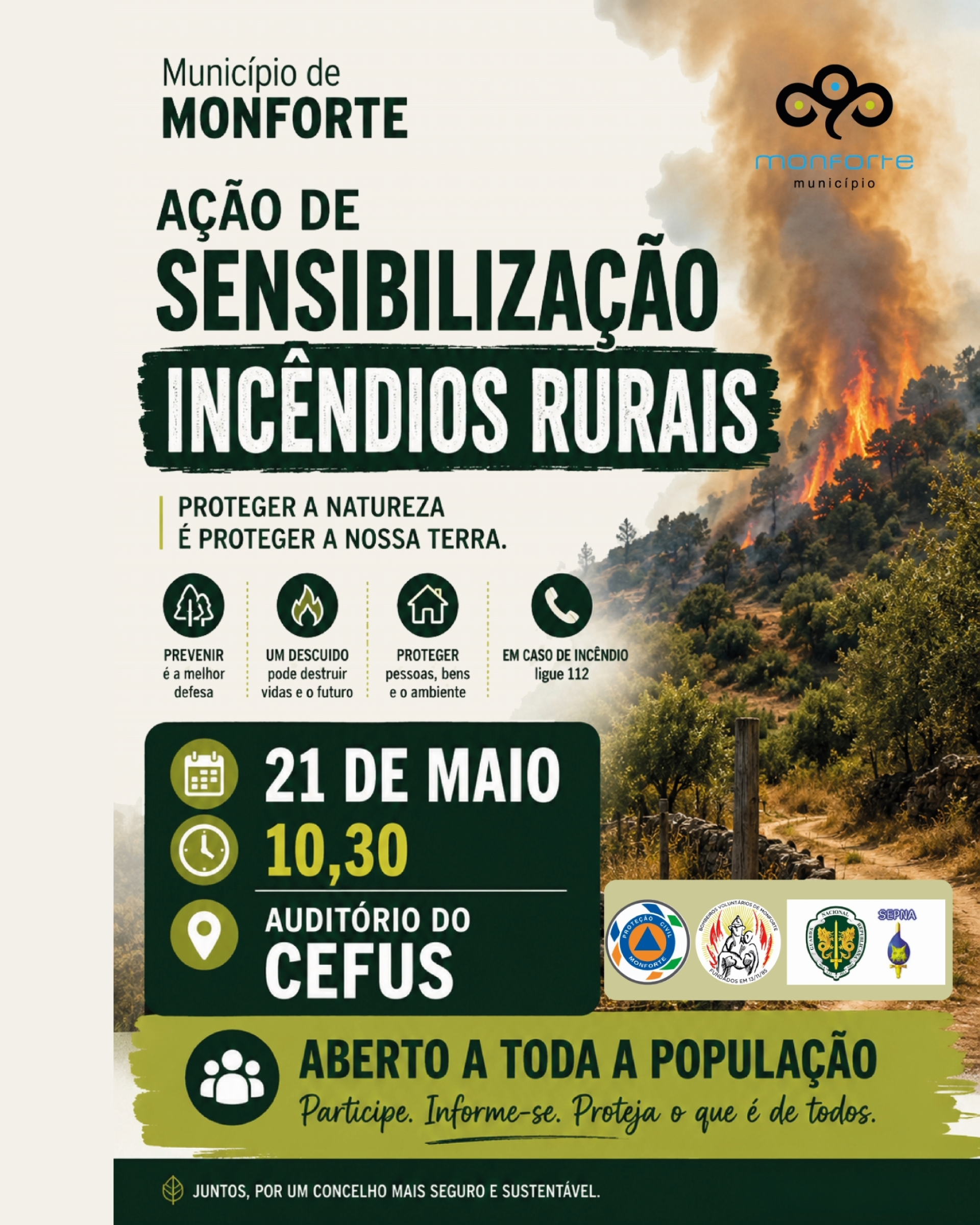 AÇÃO DE SENSIBILIZAÇÃO SOBRE INCÊNDIOS RURAIS